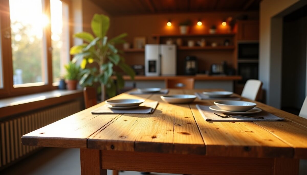 Prendre ses repas sur une table en bois sans nappe : astuce pratique ou source de risques ?
